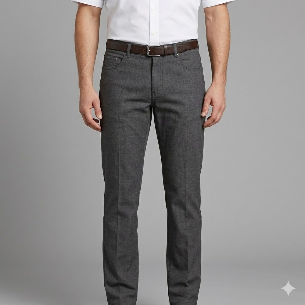 BRAX Feel Good Cooper Regular Fit Five Pocket Trousers 34W 34L‎ Grey